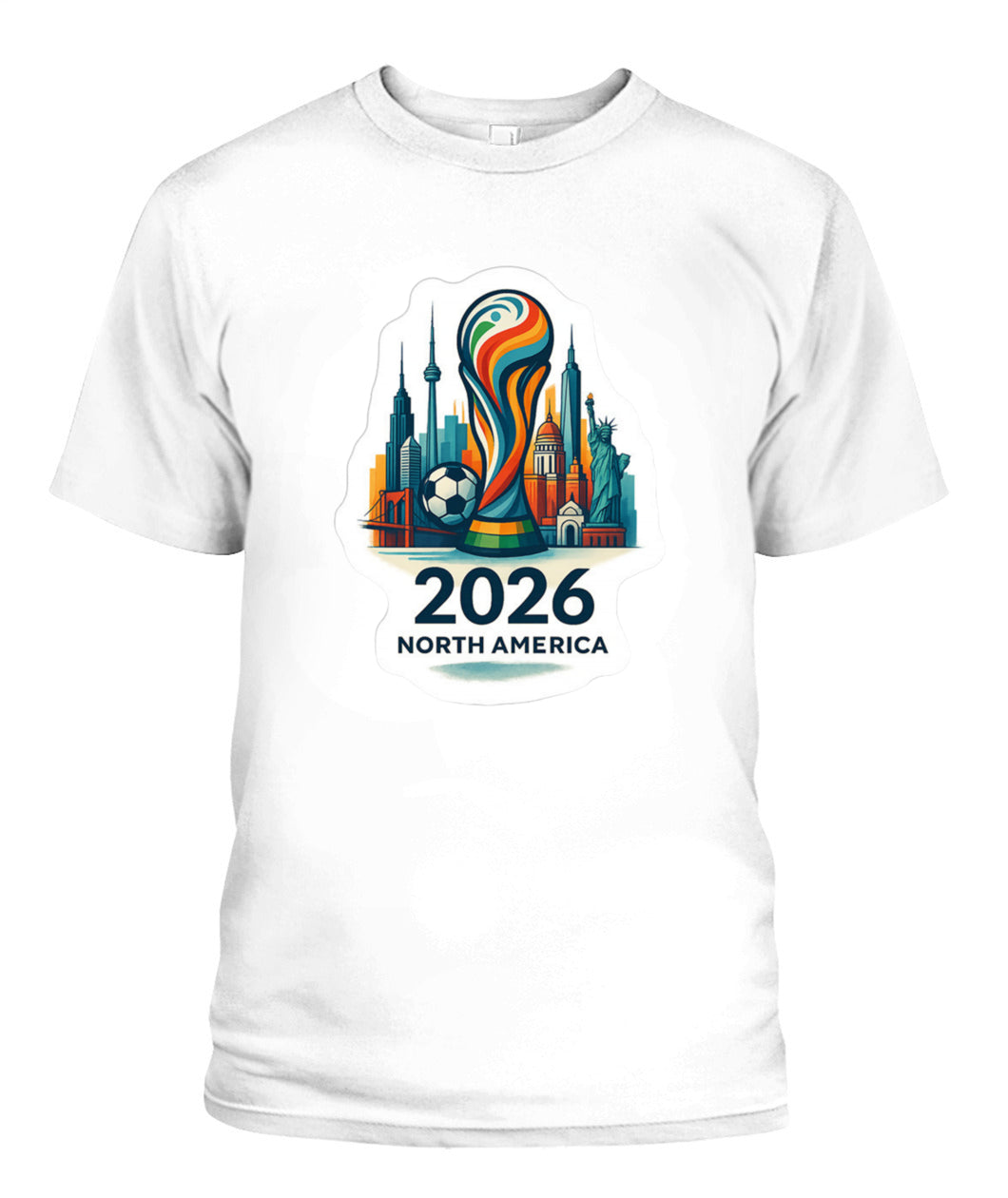 ✨From Every Fan, For Every Match✨-World Cup 2026 North America Shirt | 2026 North America Soccer Trophy T-Shirt - Host Cities Skyline Souvenir Tee
