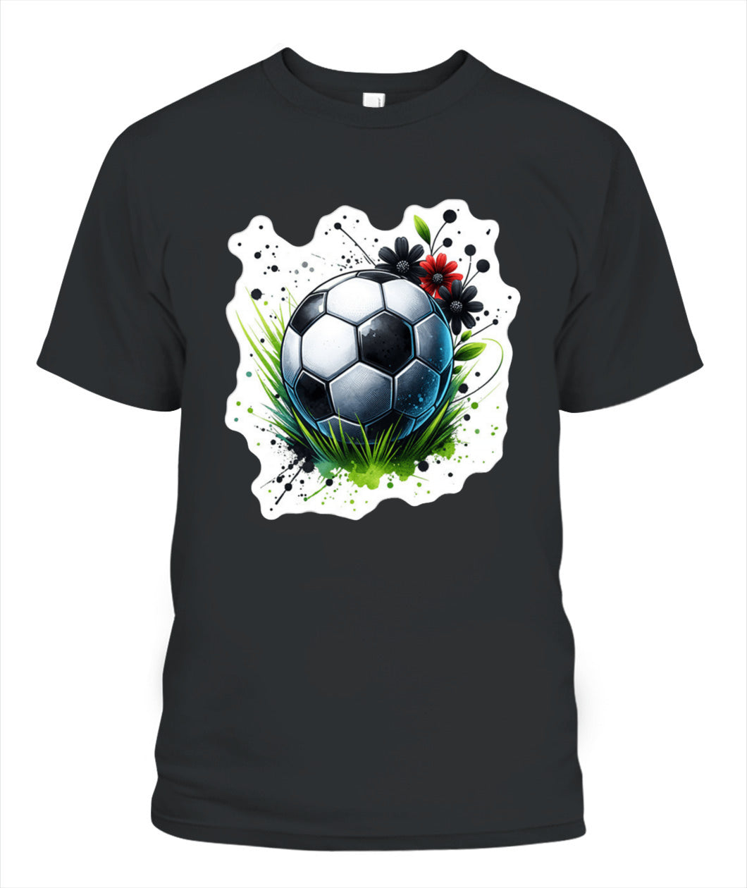 ✨From Every Fan, For Every Match✨-Artistic Floral Soccer Ball T-Shirt - 2026 Game Day Flower Fan Tee