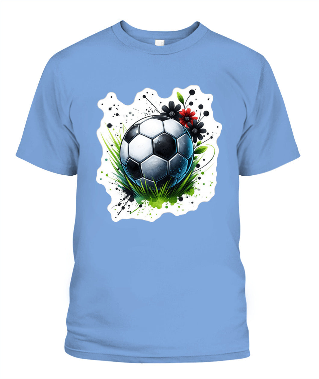 ✨From Every Fan, For Every Match✨-Artistic Floral Soccer Ball T-Shirt - 2026 Game Day Flower Fan Tee