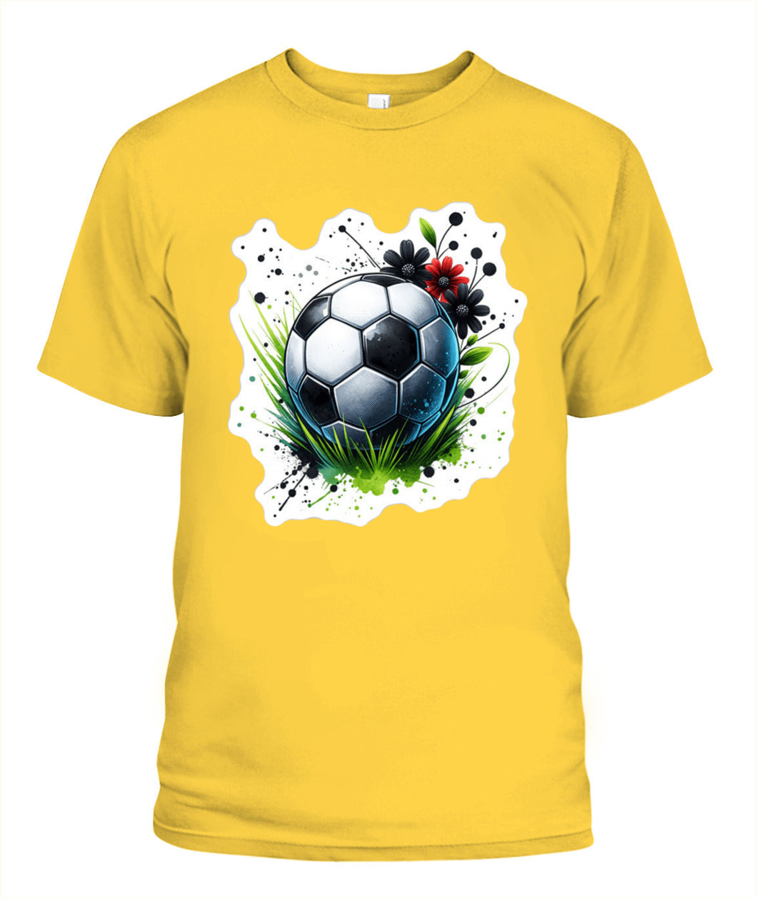 ✨From Every Fan, For Every Match✨-Artistic Floral Soccer Ball T-Shirt - 2026 Game Day Flower Fan Tee