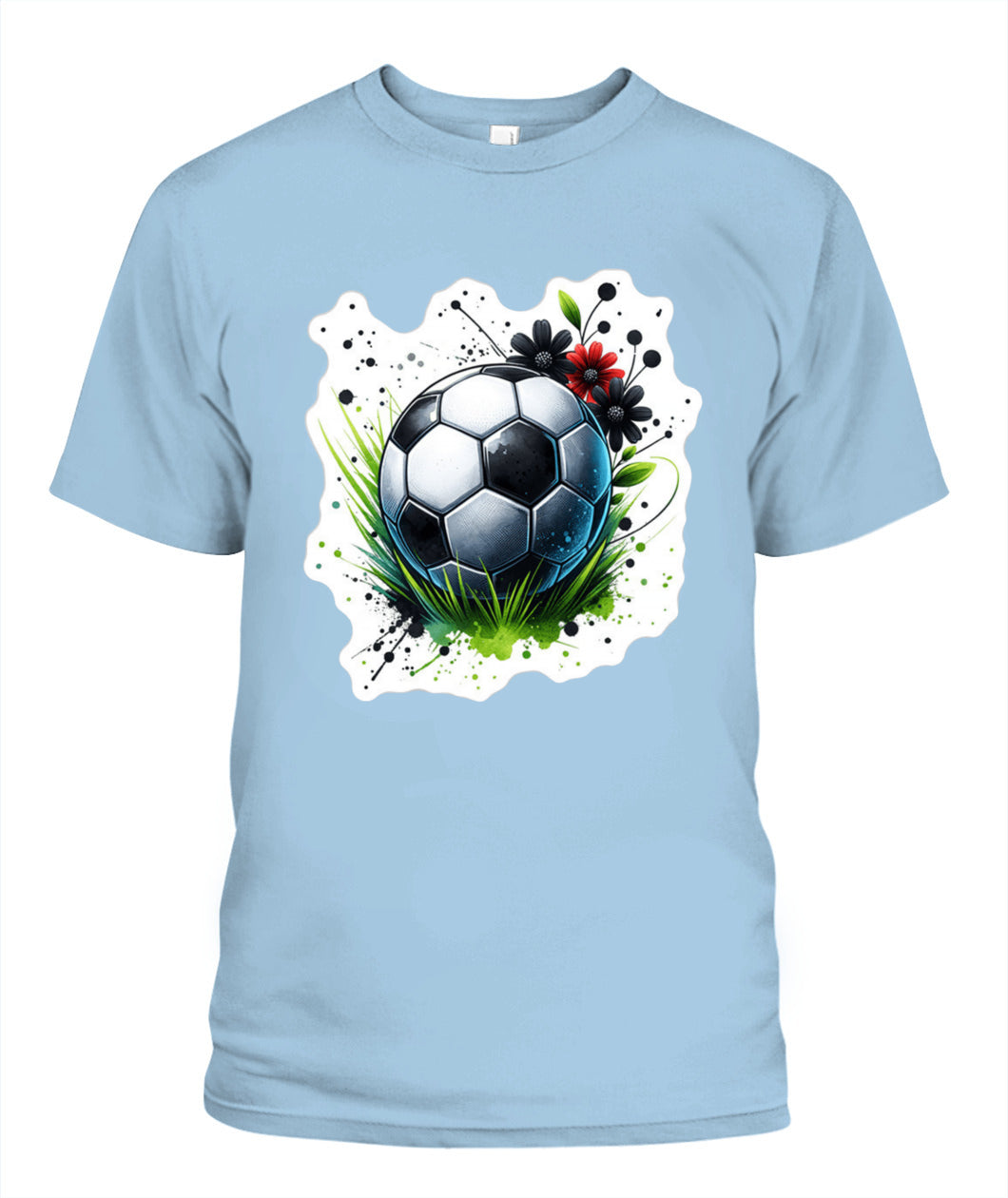 ✨From Every Fan, For Every Match✨-Artistic Floral Soccer Ball T-Shirt - 2026 Game Day Flower Fan Tee