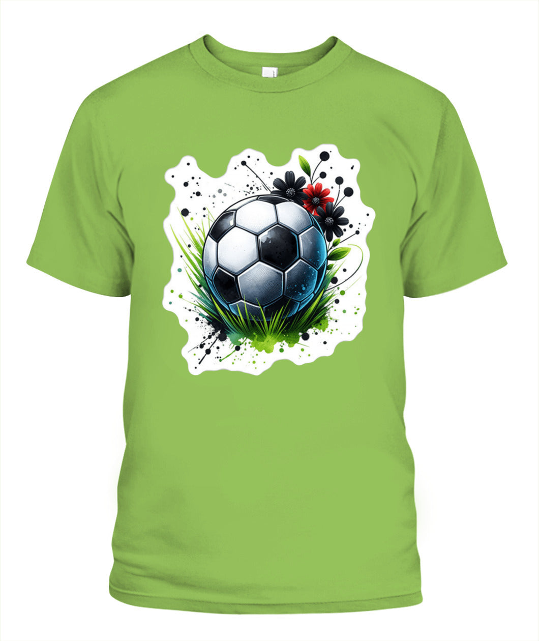 ✨From Every Fan, For Every Match✨-Artistic Floral Soccer Ball T-Shirt - 2026 Game Day Flower Fan Tee