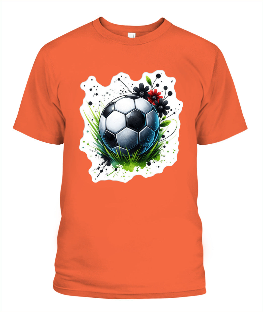 ✨From Every Fan, For Every Match✨-Artistic Floral Soccer Ball T-Shirt - 2026 Game Day Flower Fan Tee