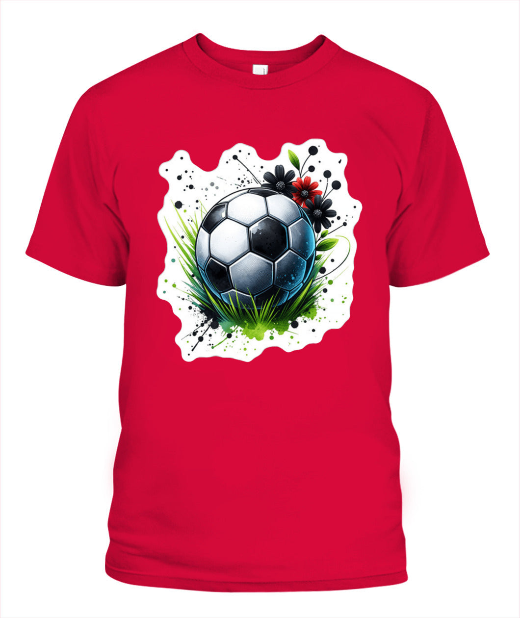 ✨From Every Fan, For Every Match✨-Artistic Floral Soccer Ball T-Shirt - 2026 Game Day Flower Fan Tee