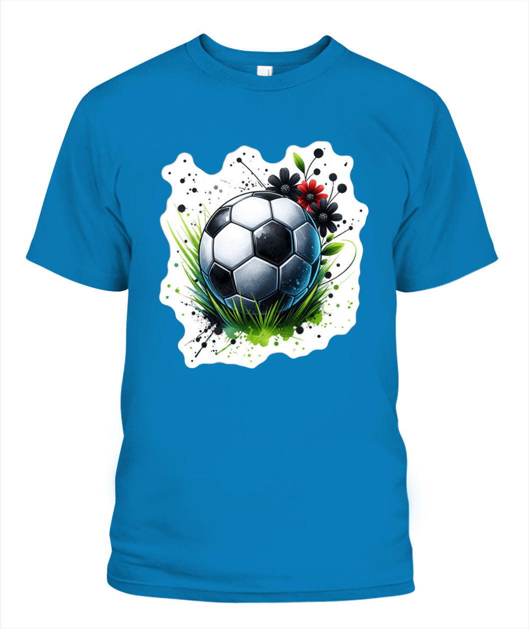 ✨From Every Fan, For Every Match✨-Artistic Floral Soccer Ball T-Shirt - 2026 Game Day Flower Fan Tee
