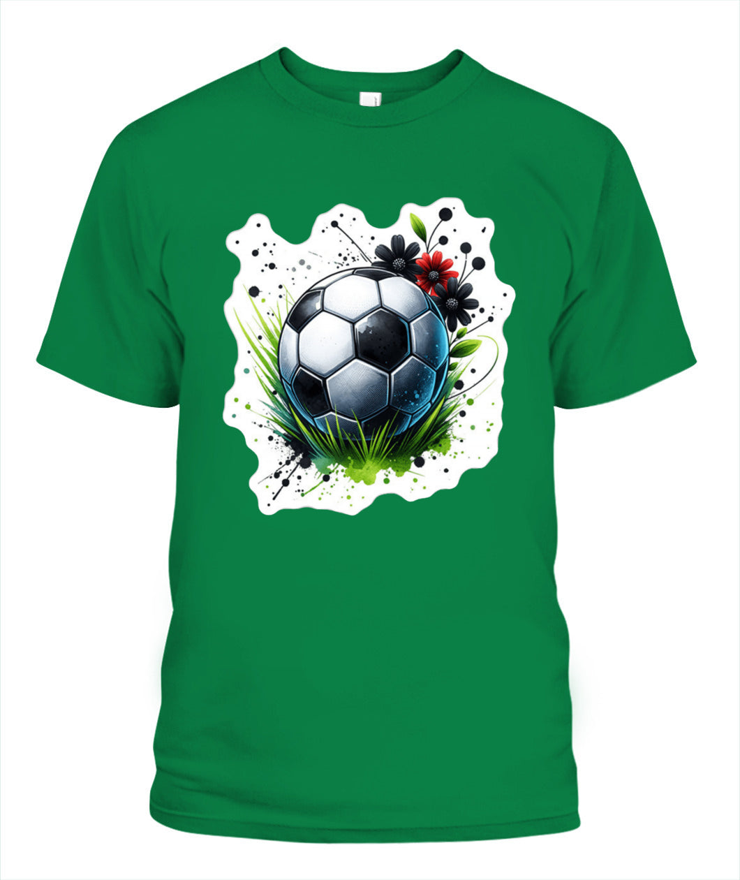 ✨From Every Fan, For Every Match✨-Artistic Floral Soccer Ball T-Shirt - 2026 Game Day Flower Fan Tee