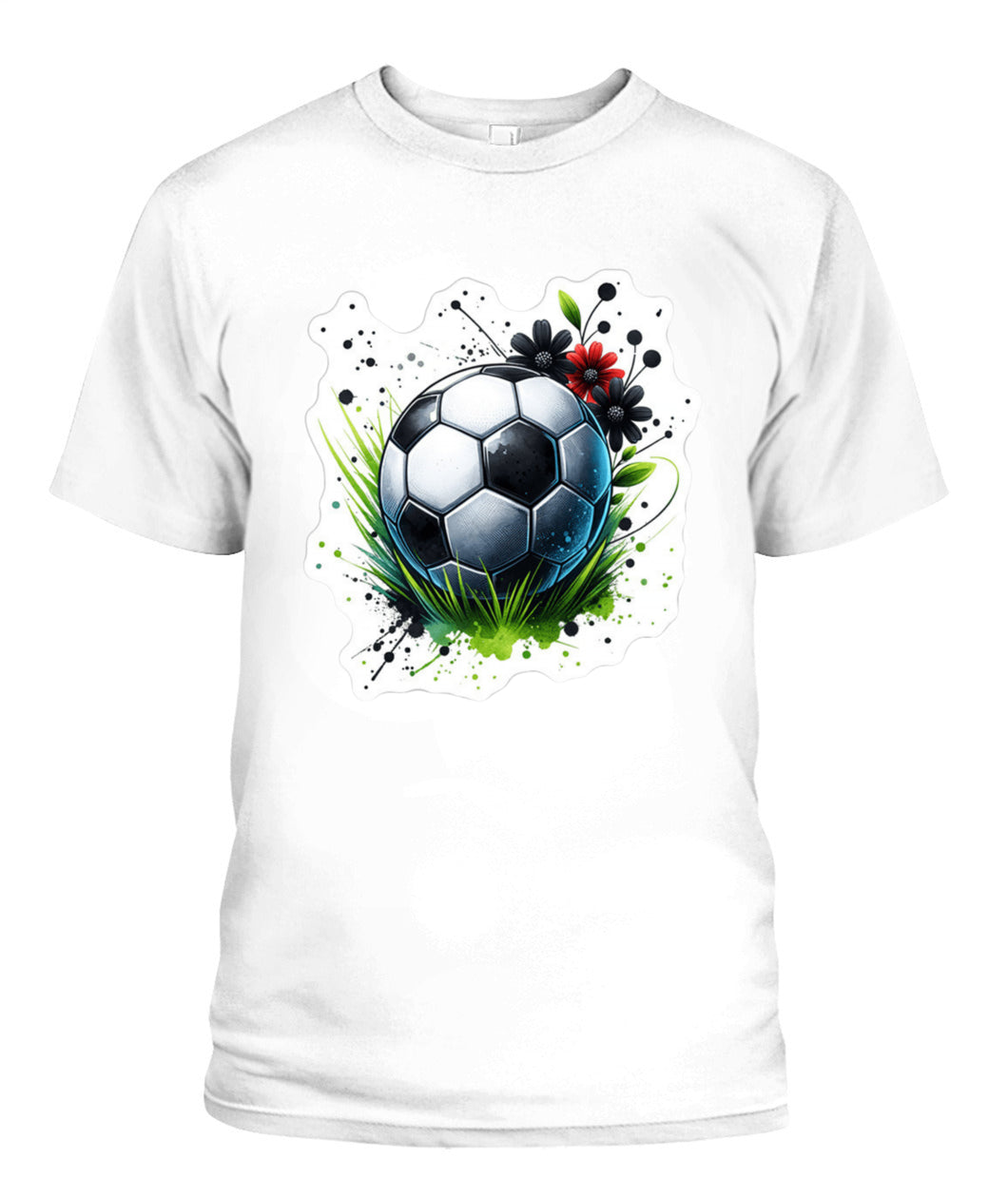 ✨From Every Fan, For Every Match✨-Artistic Floral Soccer Ball T-Shirt - 2026 Game Day Flower Fan Tee