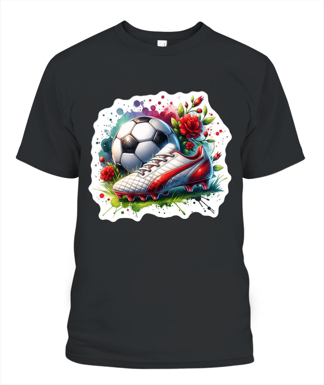 ✨From Every Fan, For Every Match✨-Vibrant Summer Soccer Cleats Shirt | Elegant Rose Garden Supporter Tee