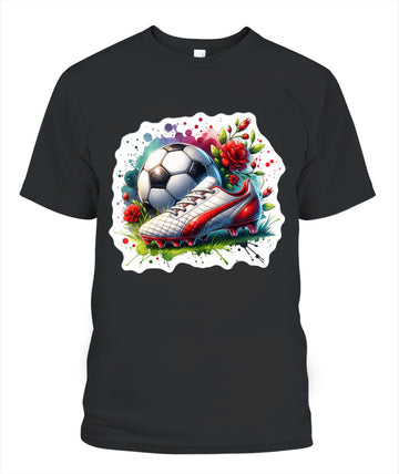 ✨From Every Fan, For Every Match✨-Vibrant Summer Soccer Cleats Shirt | Elegant Rose Garden Supporter Tee