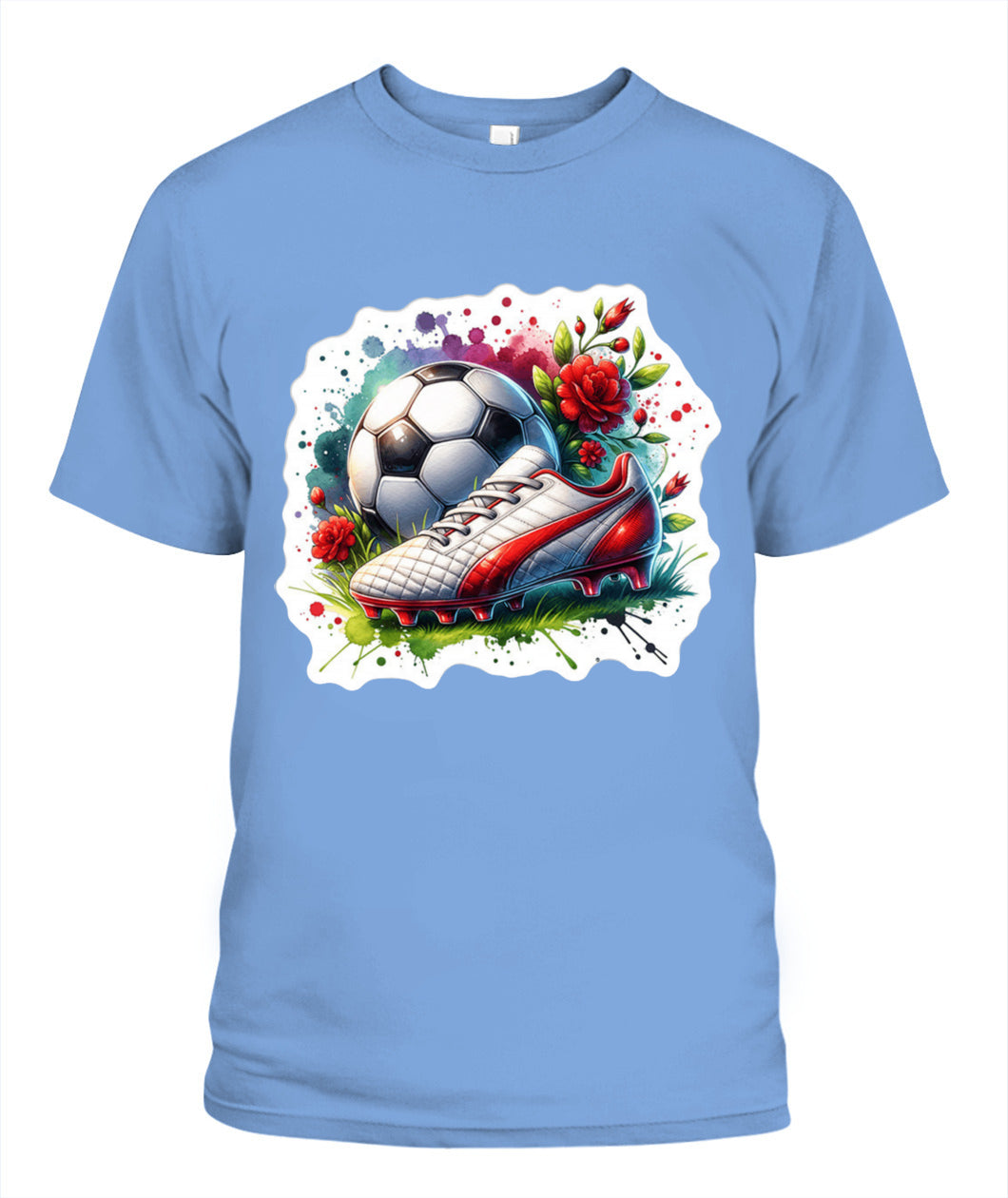 ✨From Every Fan, For Every Match✨-Vibrant Summer Soccer Cleats Shirt | Elegant Rose Garden Supporter Tee