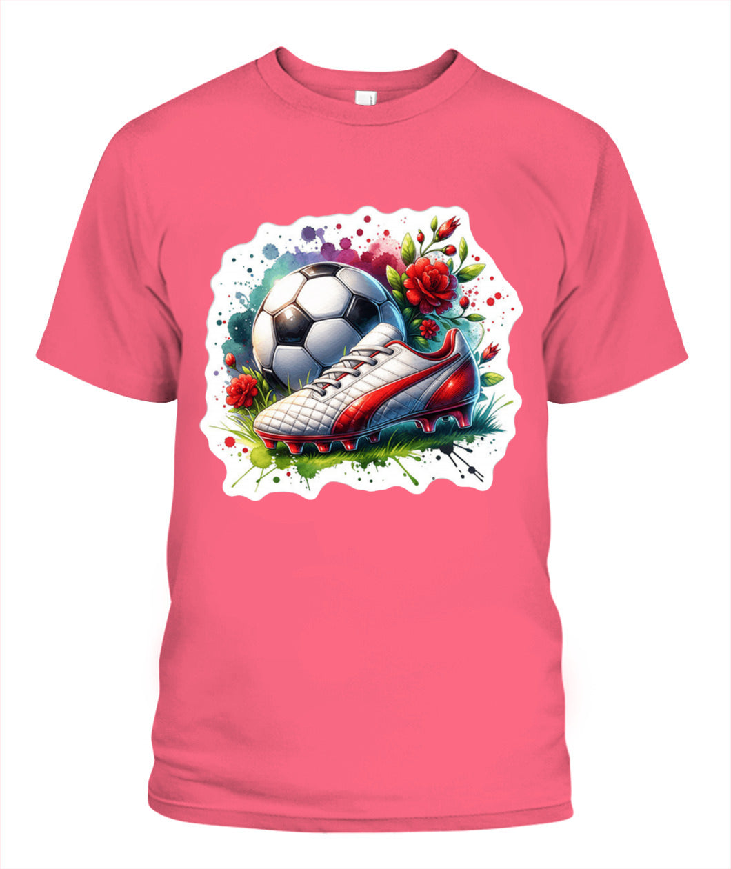 ✨From Every Fan, For Every Match✨-Vibrant Summer Soccer Cleats Shirt | Elegant Rose Garden Supporter Tee