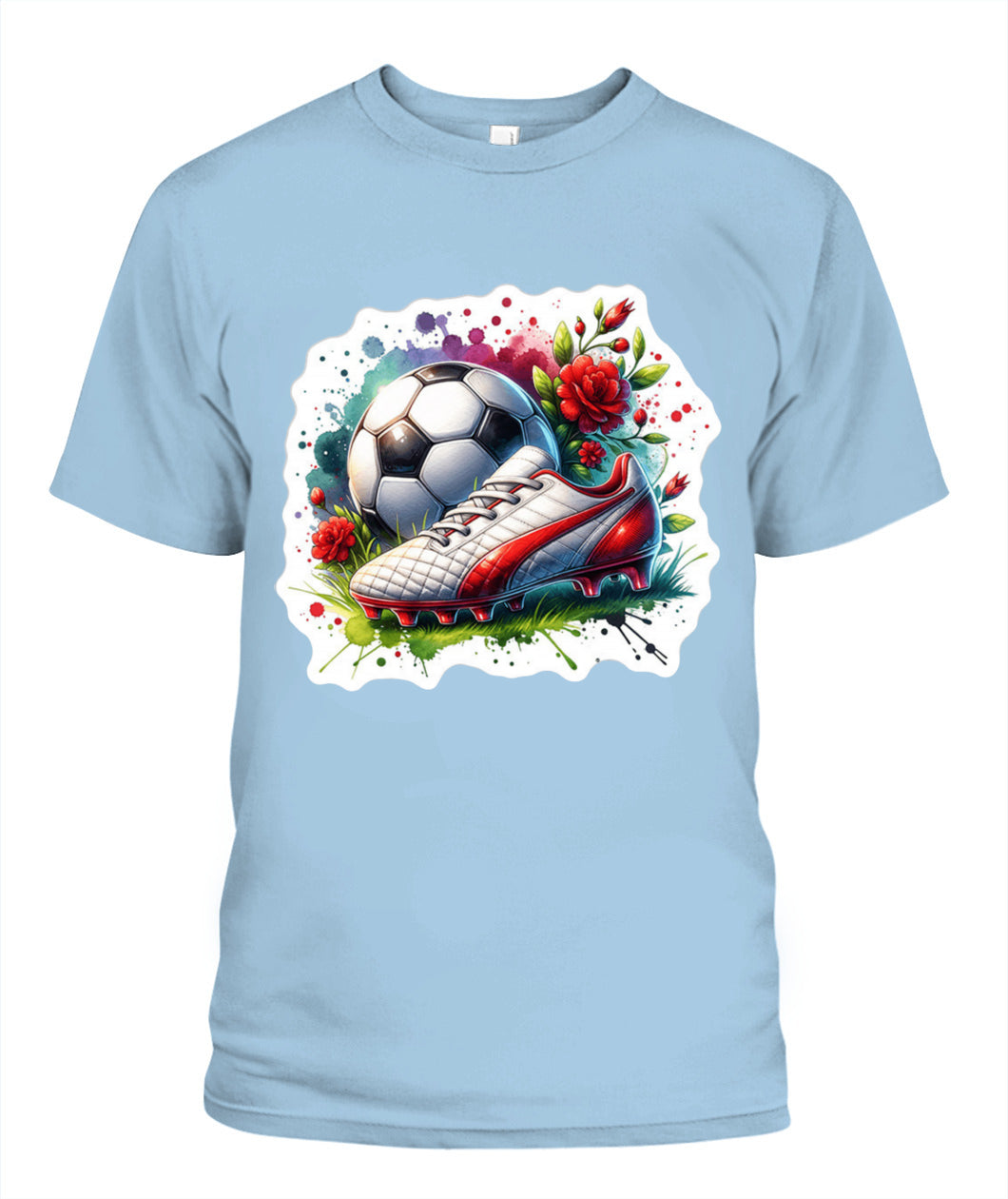 ✨From Every Fan, For Every Match✨-Vibrant Summer Soccer Cleats Shirt | Elegant Rose Garden Supporter Tee