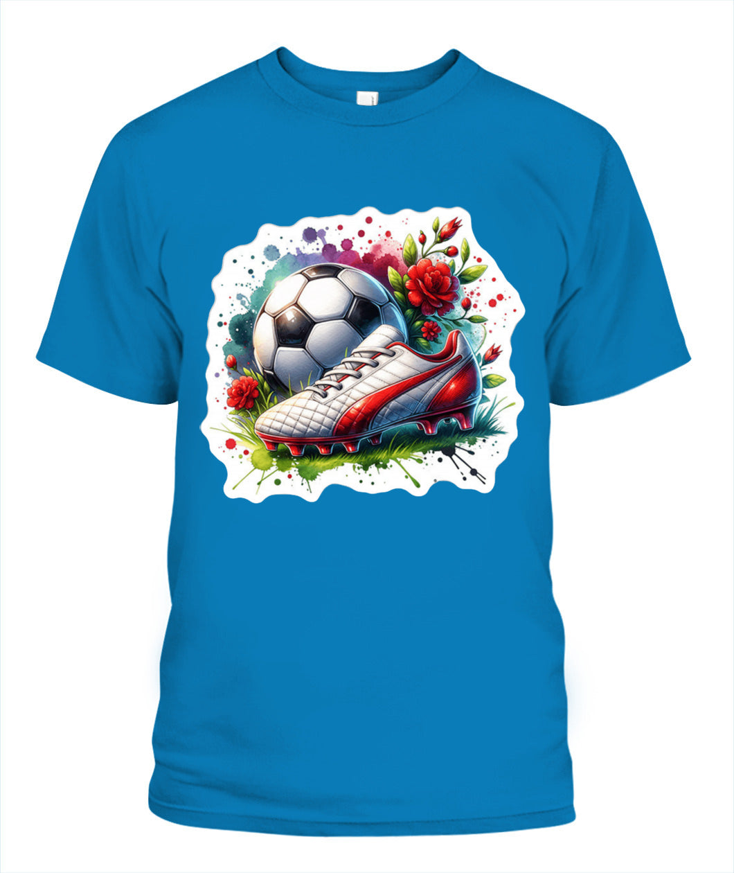 ✨From Every Fan, For Every Match✨-Vibrant Summer Soccer Cleats Shirt | Elegant Rose Garden Supporter Tee
