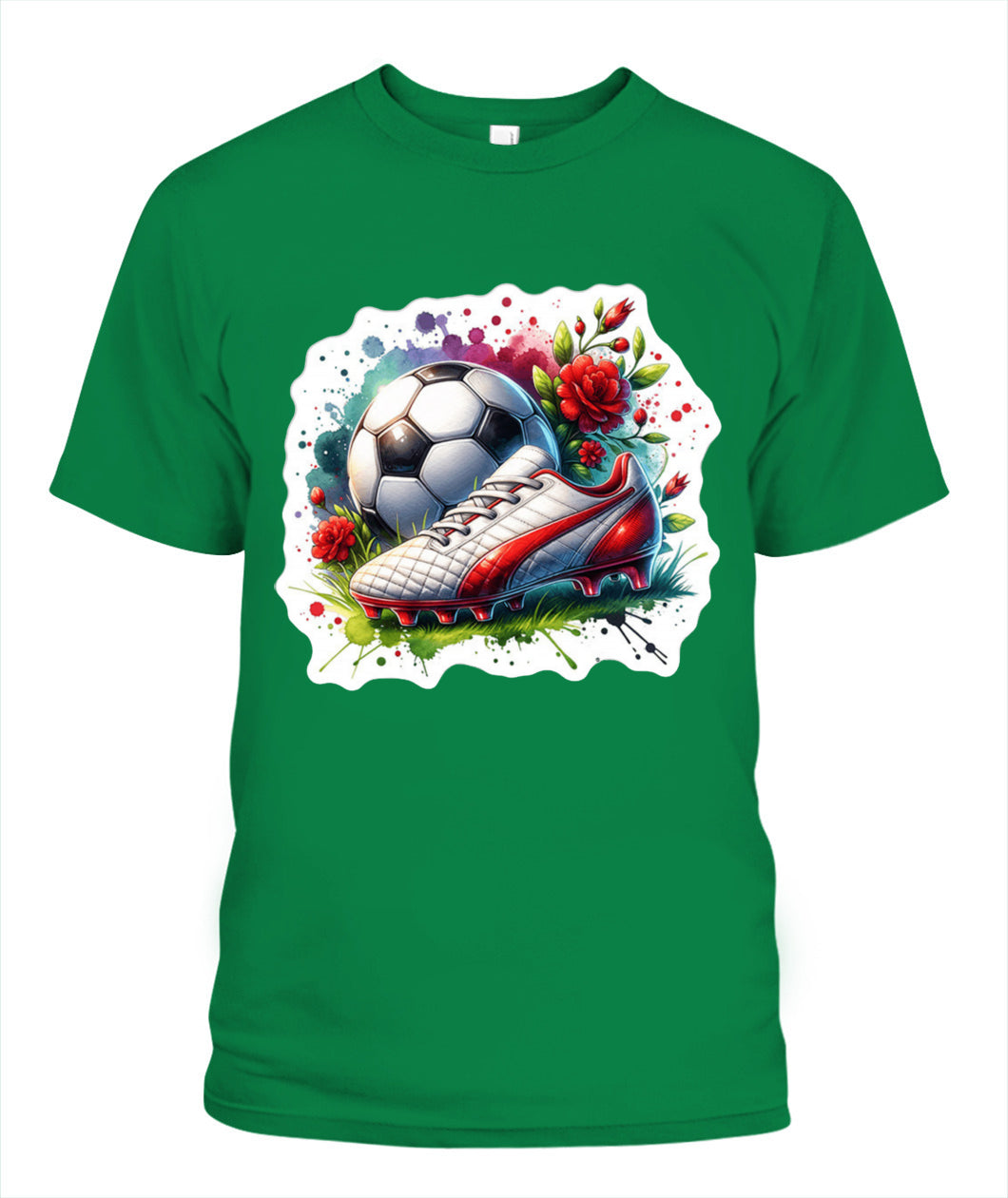 ✨From Every Fan, For Every Match✨-Vibrant Summer Soccer Cleats Shirt | Elegant Rose Garden Supporter Tee