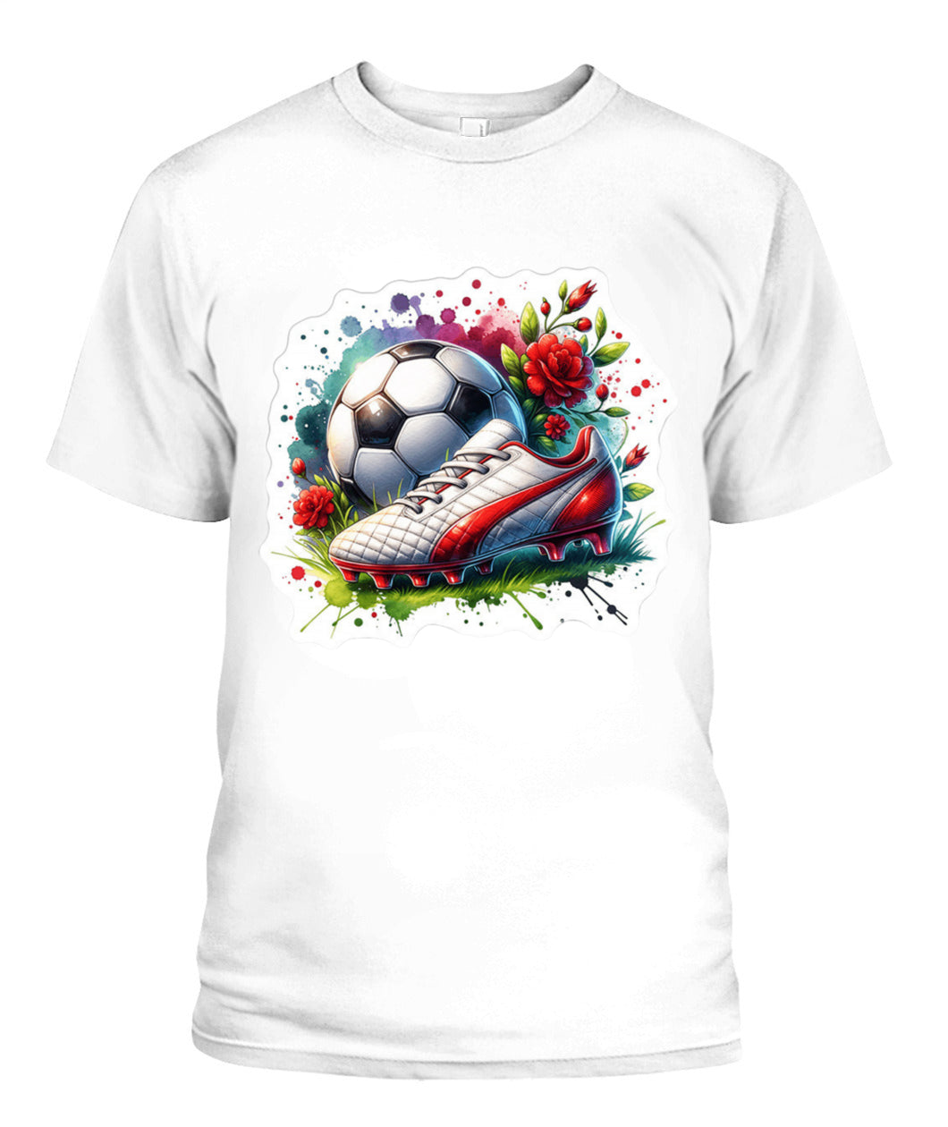 ✨From Every Fan, For Every Match✨-Vibrant Summer Soccer Cleats Shirt | Elegant Rose Garden Supporter Tee