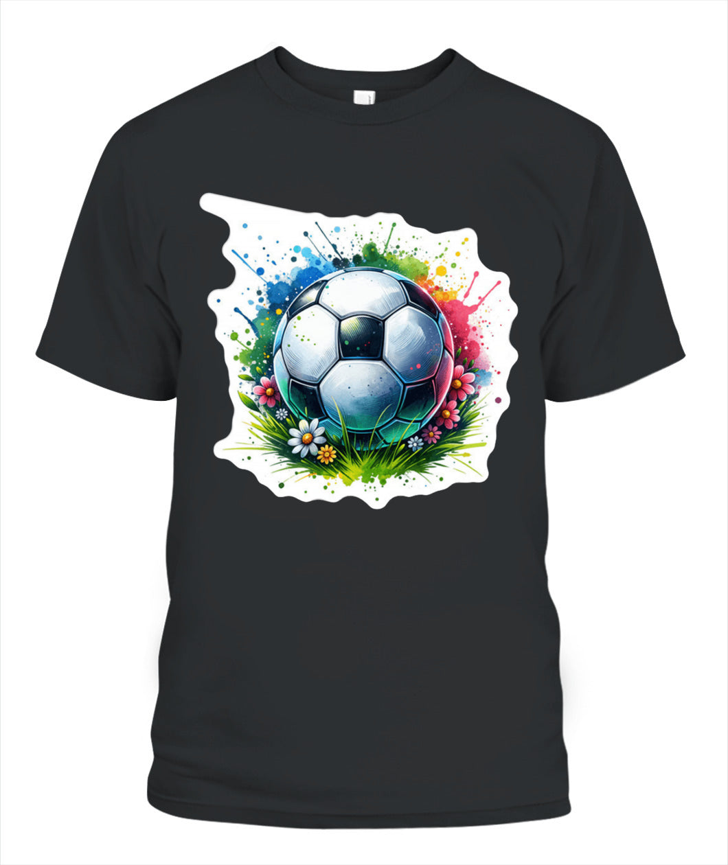✨From Every Fan, For Every Match✨-Vibrant Summer Soccer Flower Shirt | Elegant Garden Turf Supporter Tee
