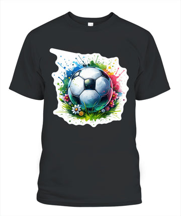 ✨From Every Fan, For Every Match✨-Vibrant Summer Soccer Flower Shirt | Elegant Garden Turf Supporter Tee