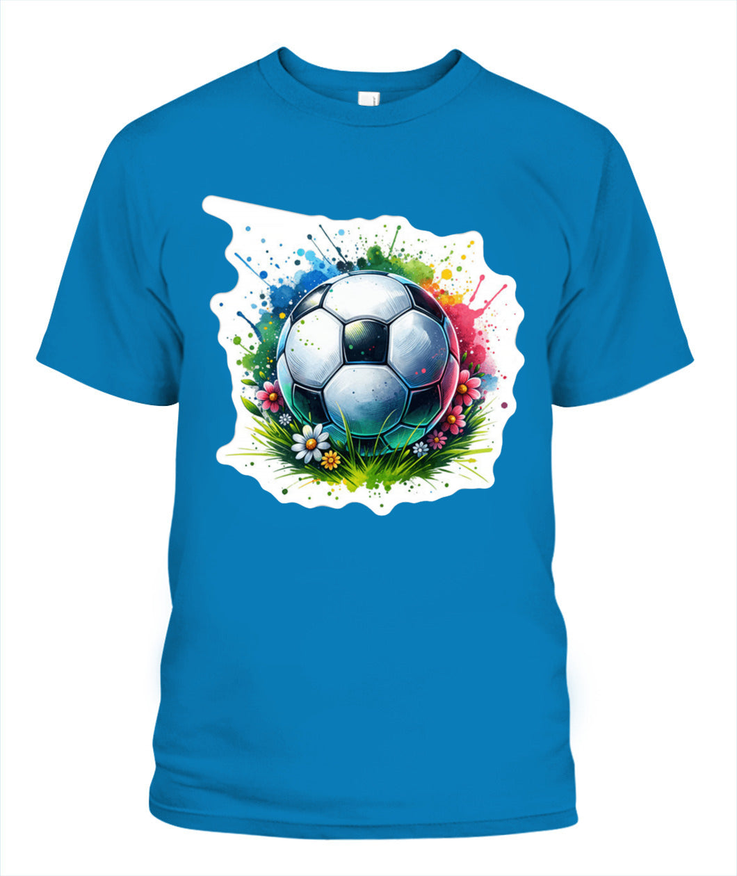✨From Every Fan, For Every Match✨-Vibrant Summer Soccer Flower Shirt | Elegant Garden Turf Supporter Tee