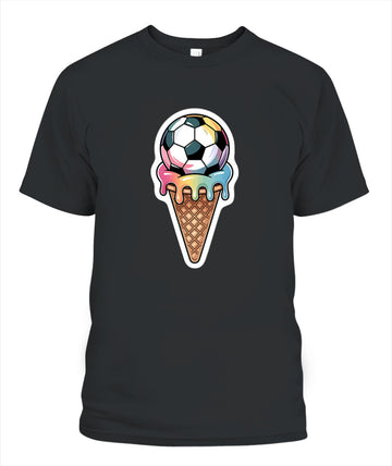 ✨From Every Fan, For Every Match✨-Colorful Melting Football Cone Shirt | Sweet Rainbow Tournament Graphic Tee