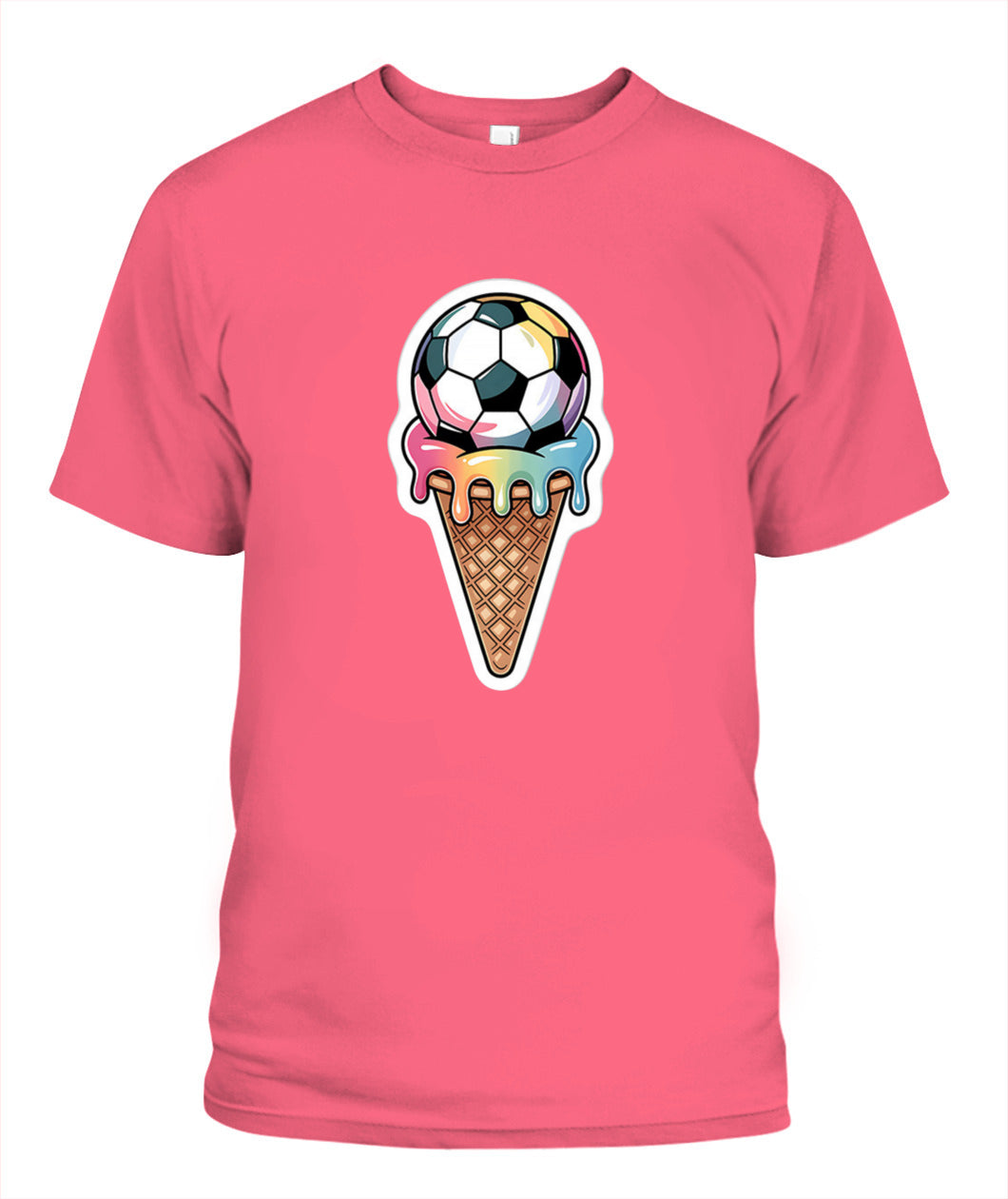 ✨From Every Fan, For Every Match✨-Colorful Melting Football Cone Shirt | Sweet Rainbow Tournament Graphic Tee