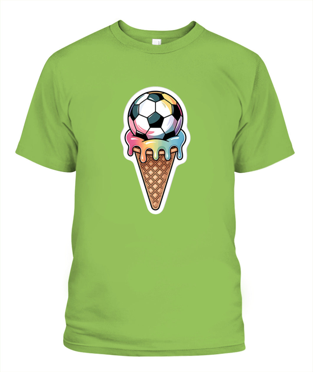 ✨From Every Fan, For Every Match✨-Colorful Melting Football Cone Shirt | Sweet Rainbow Tournament Graphic Tee