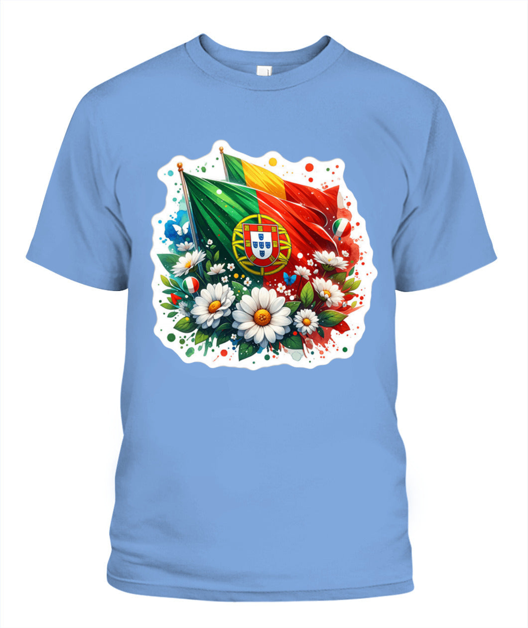 ✨From Every Fan, For Every Match✨-Portugal Soccer 2026 Artistic Watercolor T-Shirt - Portuguese Flag Floral Tee