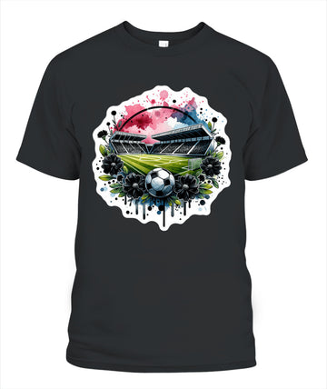 ✨From Every Fan, For Every Match✨-World Cup 2026 Soccer Pitch Shirt | Stadium in Bloom Graphic T-Shirt - Modern Unisex Abstract Match Day Tee