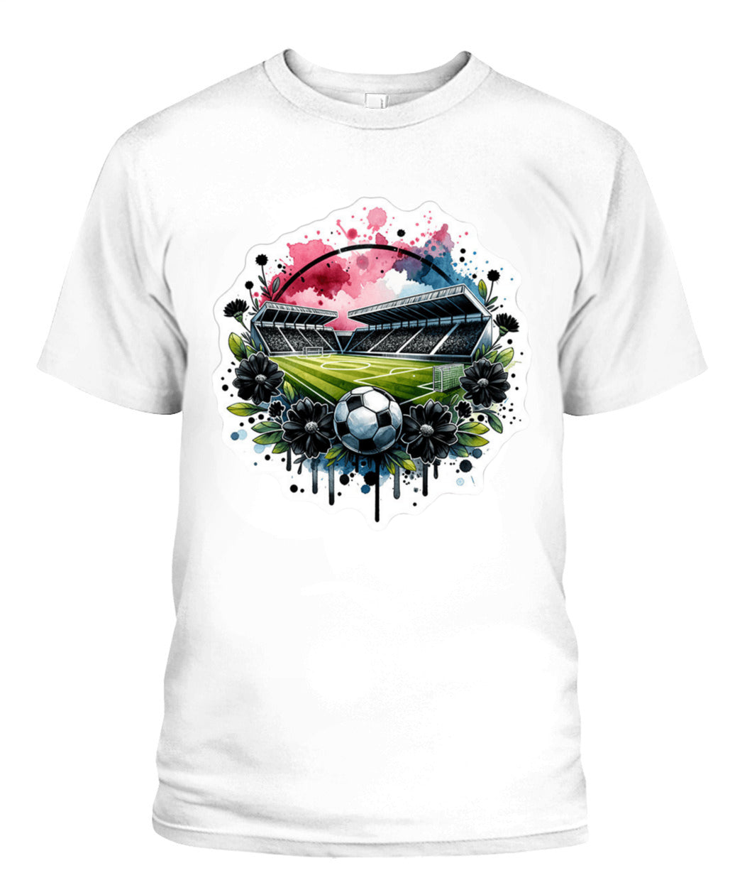 ✨From Every Fan, For Every Match✨-World Cup 2026 Soccer Pitch Shirt | Stadium in Bloom Graphic T-Shirt - Modern Unisex Abstract Match Day Tee
