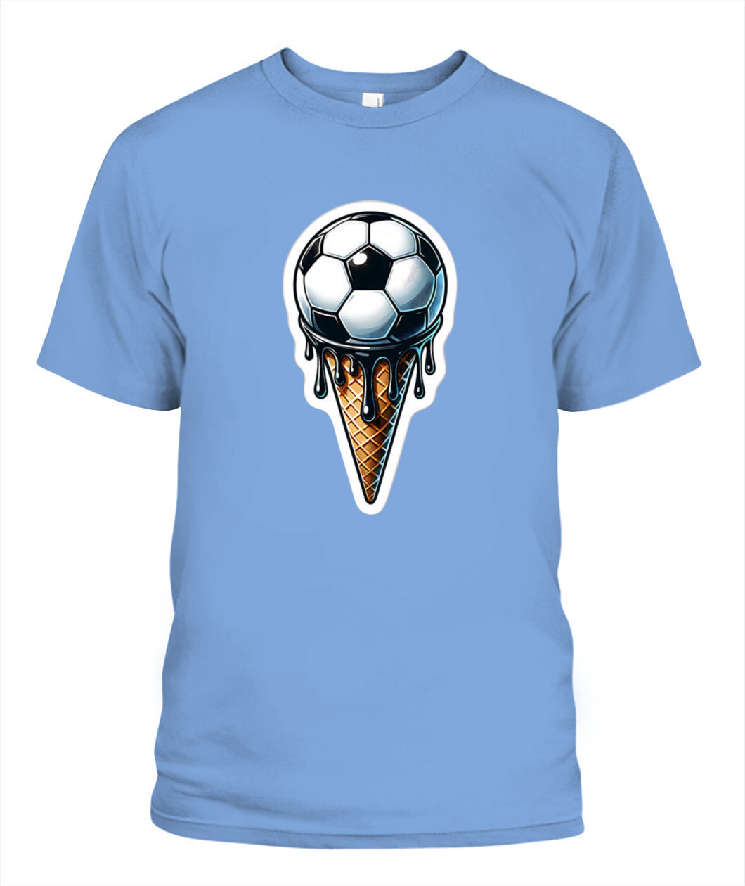 ✨From Every Fan, For Every Match✨-Dark Syrup Football Ice Cream Cone Shirt | Abstract Summer Tournament Graphic Tee