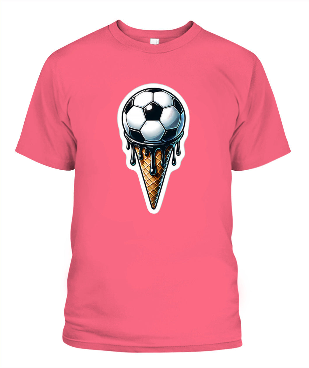 ✨From Every Fan, For Every Match✨-Dark Syrup Football Ice Cream Cone Shirt | Abstract Summer Tournament Graphic Tee