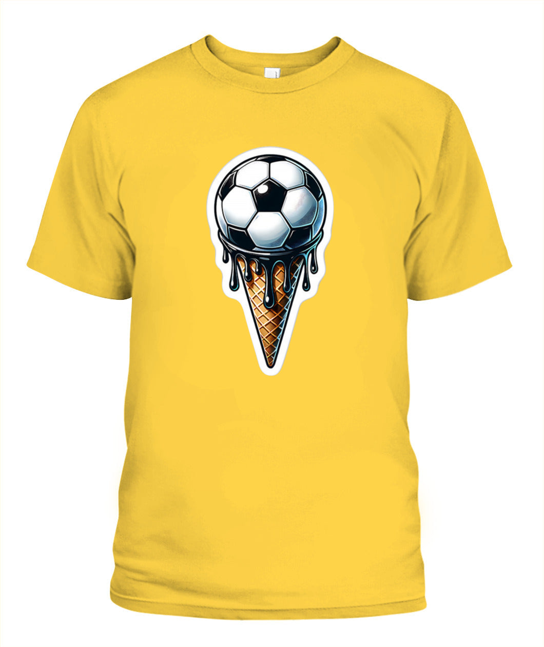 ✨From Every Fan, For Every Match✨-Dark Syrup Football Ice Cream Cone Shirt | Abstract Summer Tournament Graphic Tee