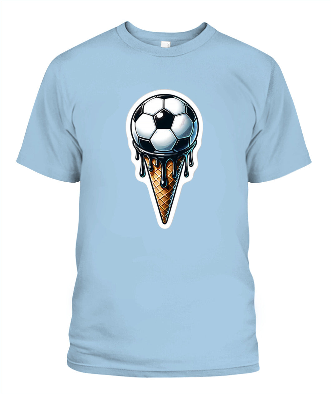✨From Every Fan, For Every Match✨-Dark Syrup Football Ice Cream Cone Shirt | Abstract Summer Tournament Graphic Tee