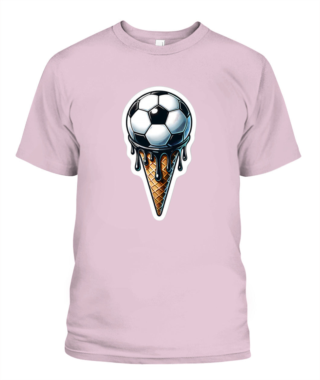 ✨From Every Fan, For Every Match✨-Dark Syrup Football Ice Cream Cone Shirt | Abstract Summer Tournament Graphic Tee