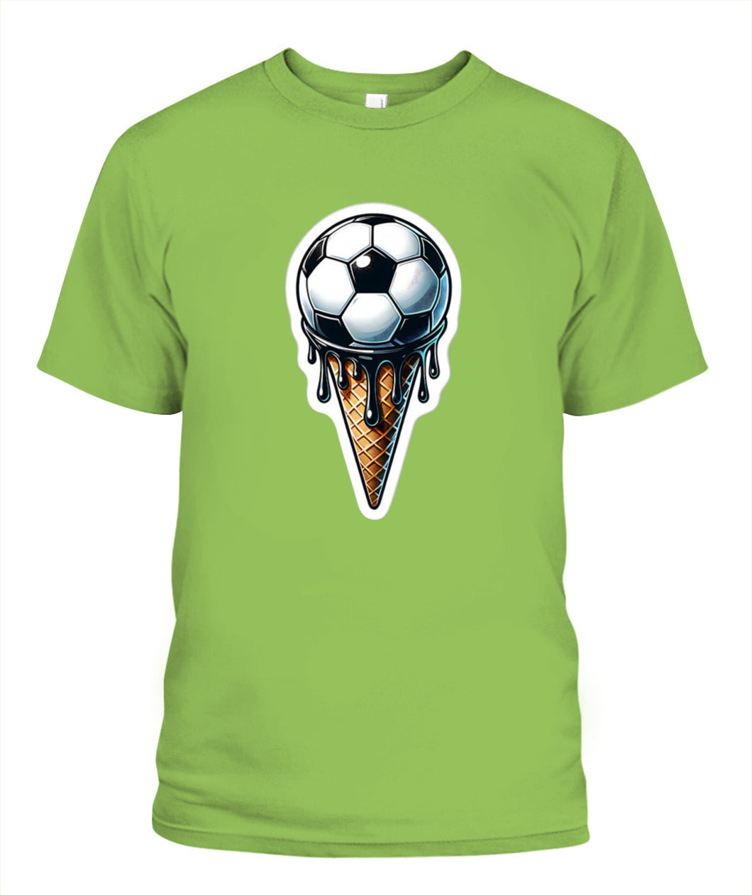 ✨From Every Fan, For Every Match✨-Dark Syrup Football Ice Cream Cone Shirt | Abstract Summer Tournament Graphic Tee