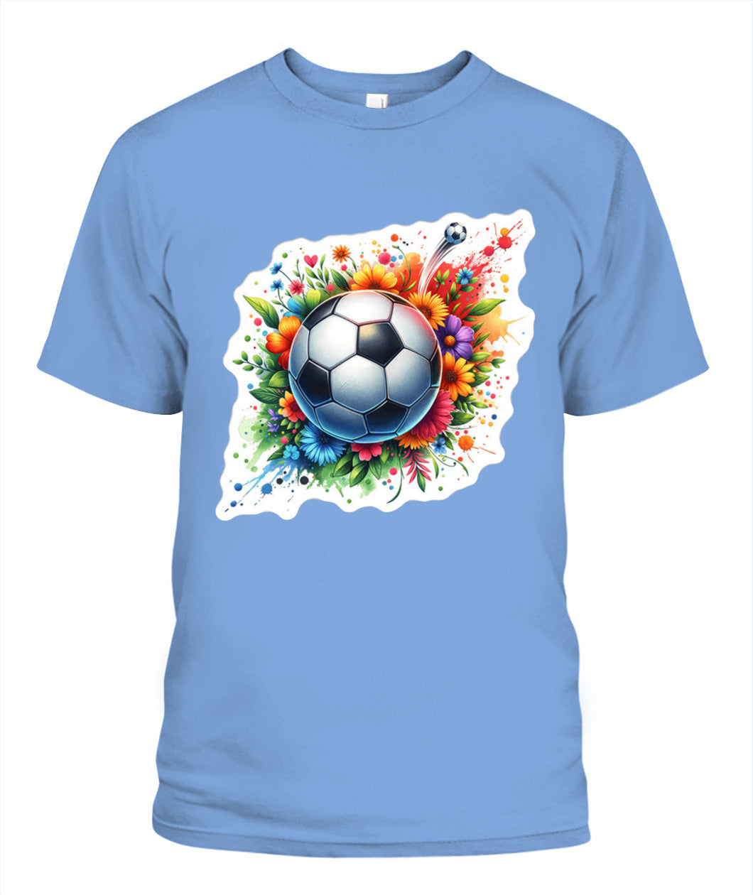 ✨From Every Fan, For Every Match✨-Vibrant Multi-Color Soccer Flower Shirt | Elegant Botanical Football Lover Tee