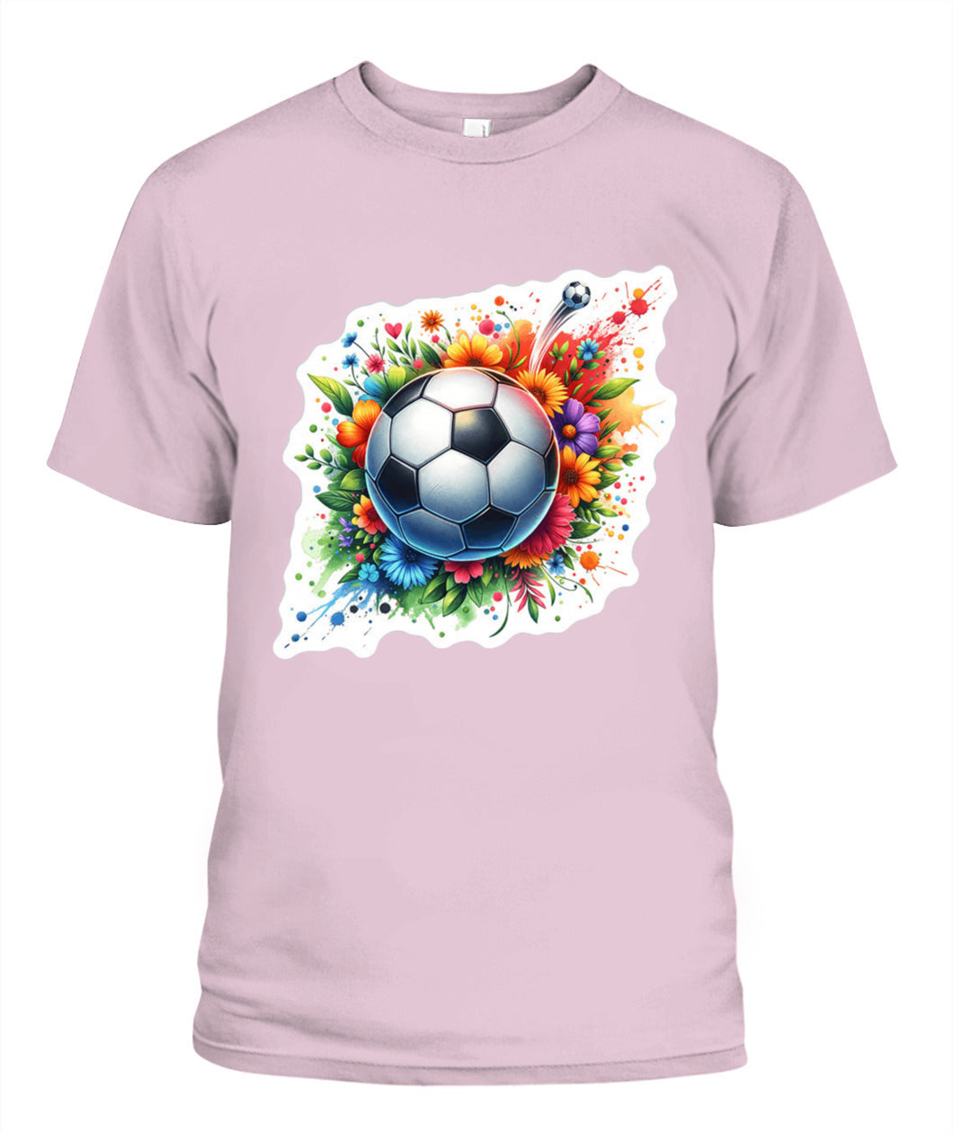 ✨From Every Fan, For Every Match✨-Vibrant Multi-Color Soccer Flower Shirt | Elegant Botanical Football Lover Tee