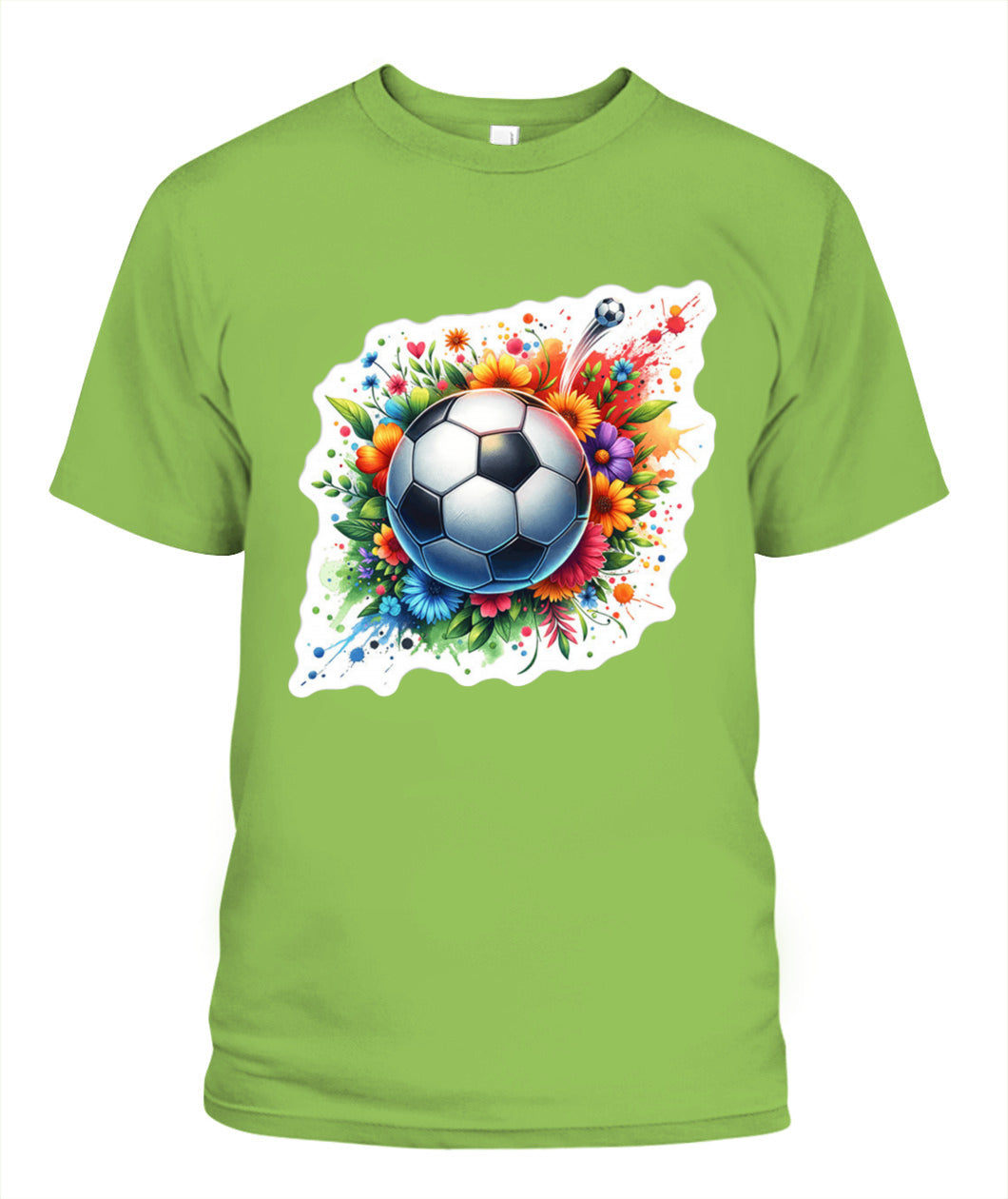 ✨From Every Fan, For Every Match✨-Vibrant Multi-Color Soccer Flower Shirt | Elegant Botanical Football Lover Tee