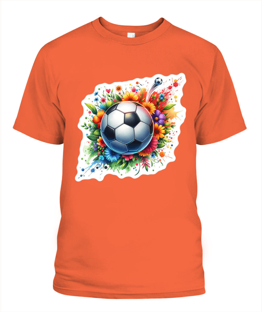✨From Every Fan, For Every Match✨-Vibrant Multi-Color Soccer Flower Shirt | Elegant Botanical Football Lover Tee