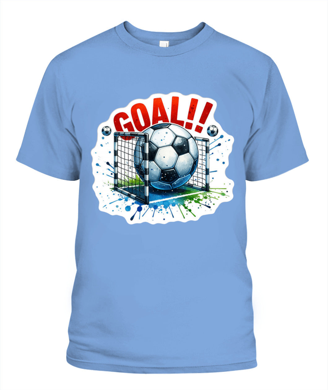 ✨From Every Fan, For Every Match✨-Vibrant "GOAL!!" Soccer Net T-Shirt - Soccer Ball Graphic Fan Tee