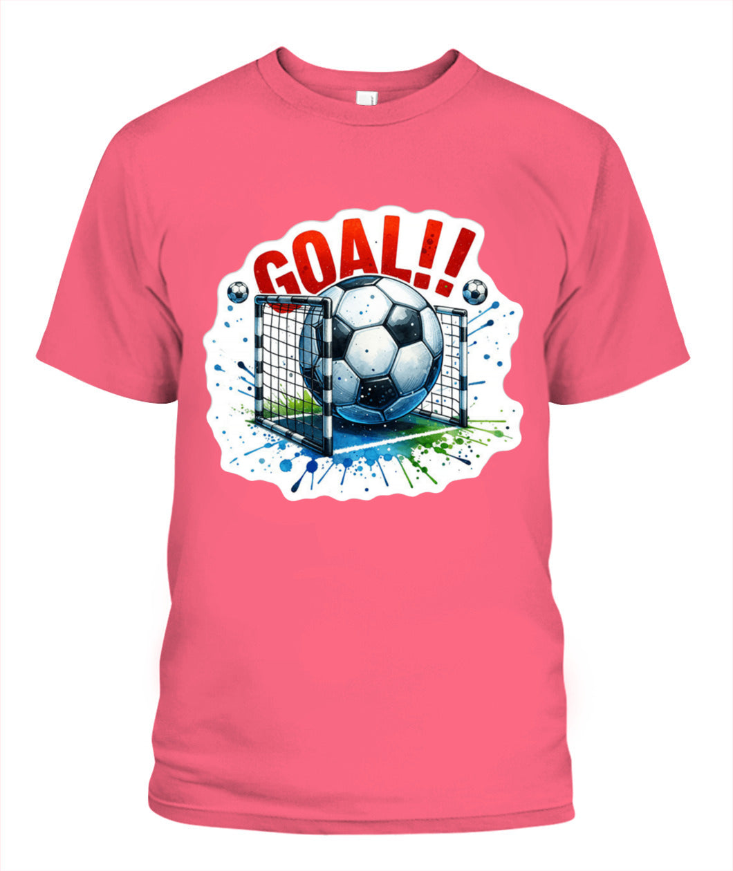 ✨From Every Fan, For Every Match✨-Vibrant "GOAL!!" Soccer Net T-Shirt - Soccer Ball Graphic Fan Tee