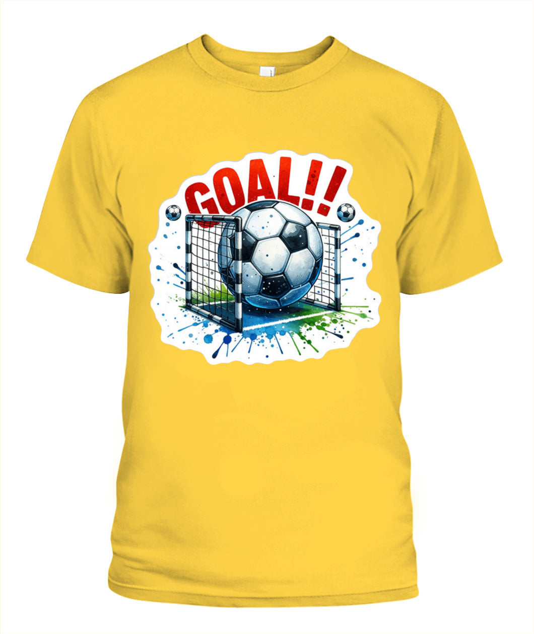 ✨From Every Fan, For Every Match✨-Vibrant "GOAL!!" Soccer Net T-Shirt - Soccer Ball Graphic Fan Tee