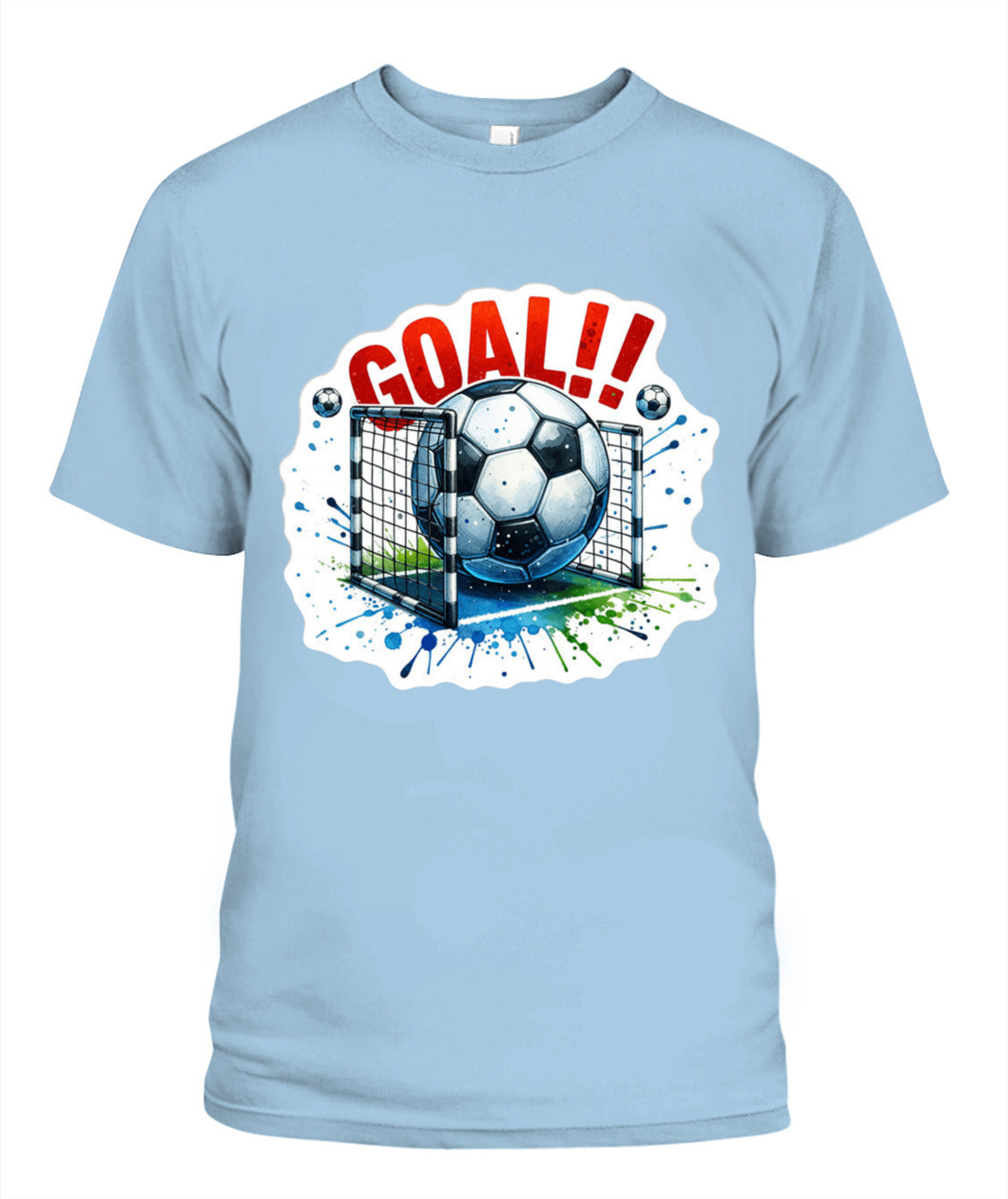 ✨From Every Fan, For Every Match✨-Vibrant "GOAL!!" Soccer Net T-Shirt - Soccer Ball Graphic Fan Tee