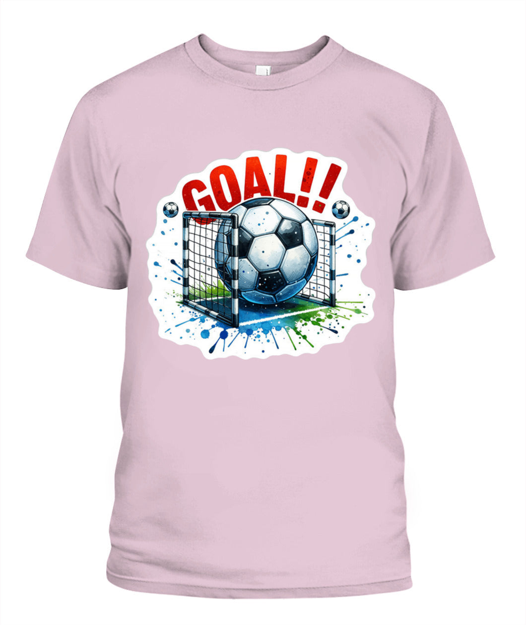 ✨From Every Fan, For Every Match✨-Vibrant "GOAL!!" Soccer Net T-Shirt - Soccer Ball Graphic Fan Tee