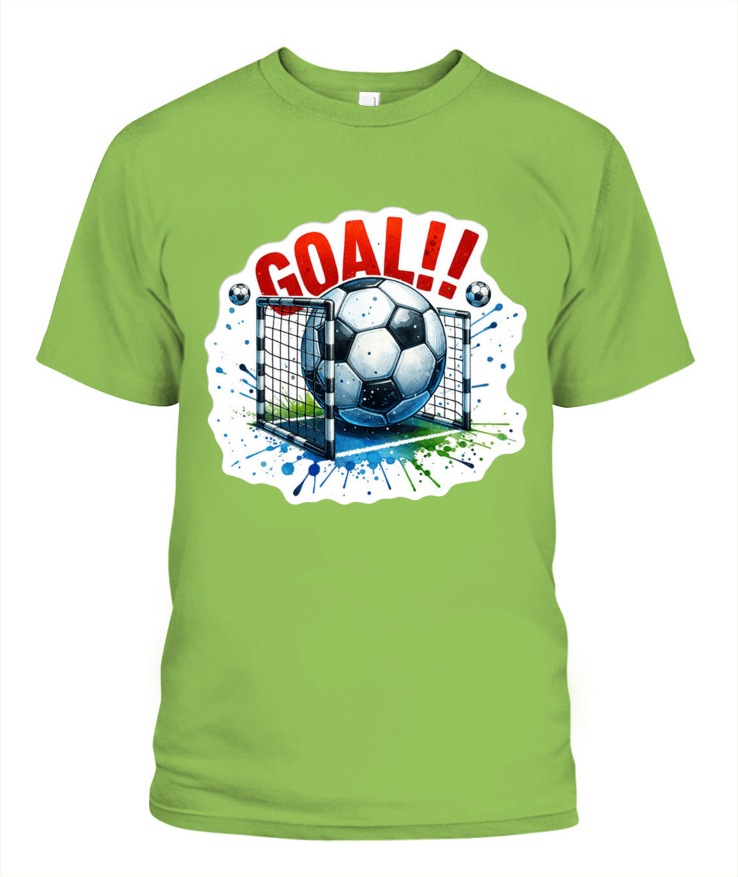 ✨From Every Fan, For Every Match✨-Vibrant "GOAL!!" Soccer Net T-Shirt - Soccer Ball Graphic Fan Tee