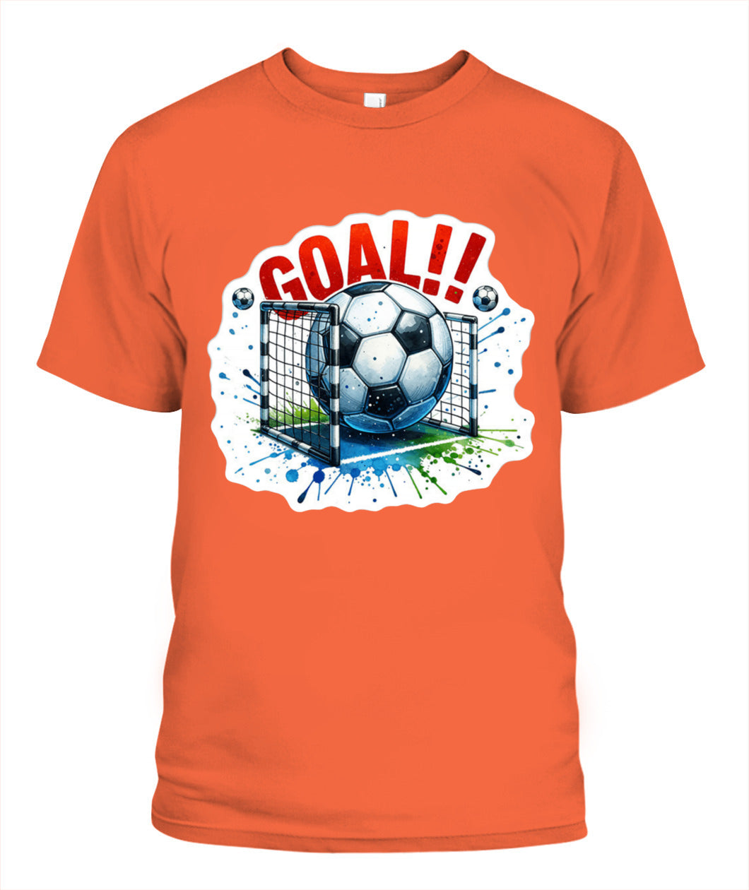 ✨From Every Fan, For Every Match✨-Vibrant "GOAL!!" Soccer Net T-Shirt - Soccer Ball Graphic Fan Tee
