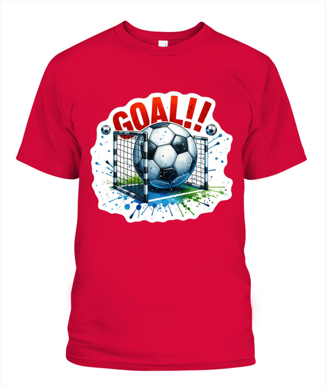 ✨From Every Fan, For Every Match✨-Vibrant "GOAL!!" Soccer Net T-Shirt - Soccer Ball Graphic Fan Tee