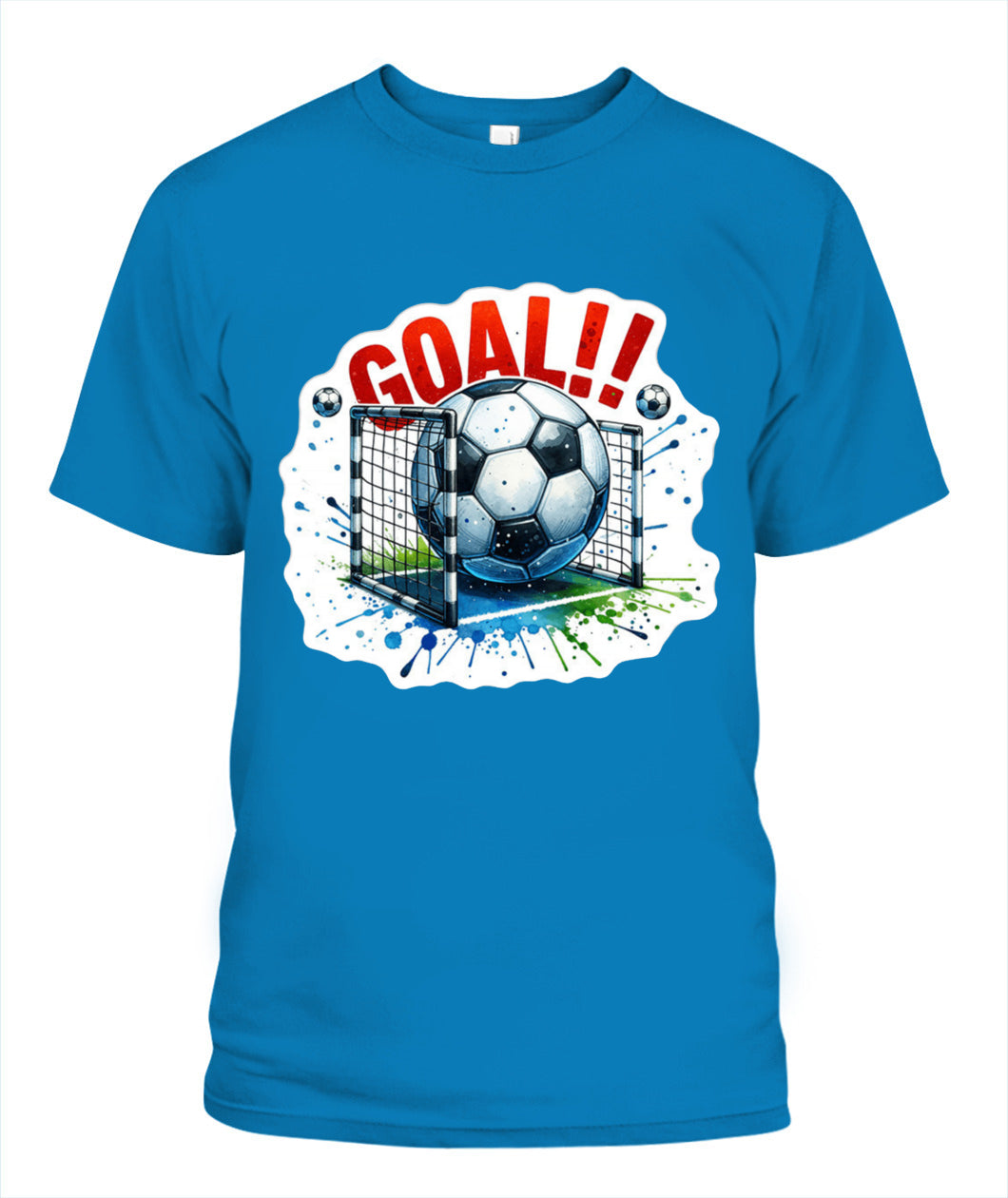 ✨From Every Fan, For Every Match✨-Vibrant "GOAL!!" Soccer Net T-Shirt - Soccer Ball Graphic Fan Tee