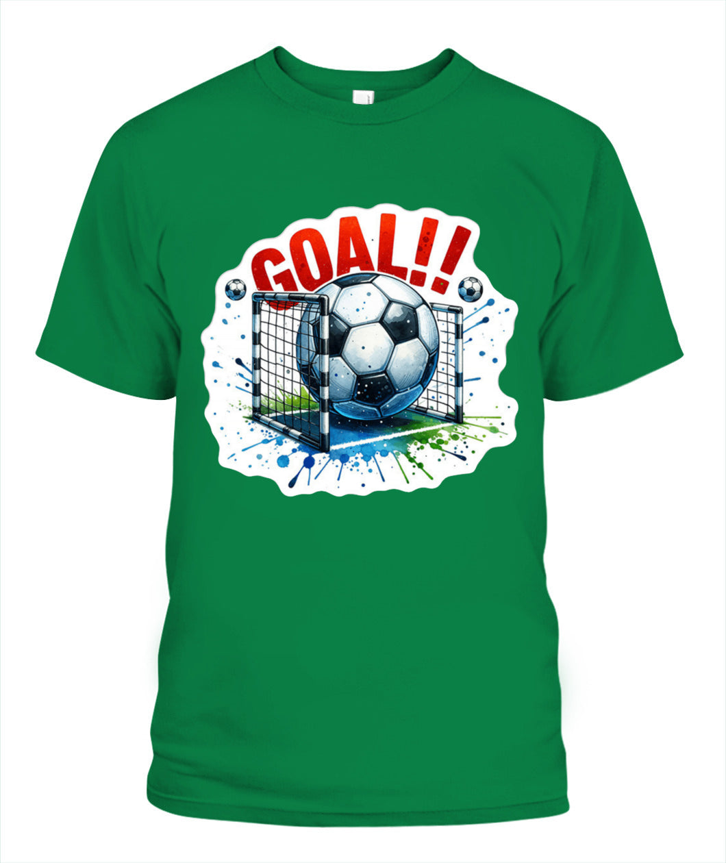 ✨From Every Fan, For Every Match✨-Vibrant "GOAL!!" Soccer Net T-Shirt - Soccer Ball Graphic Fan Tee
