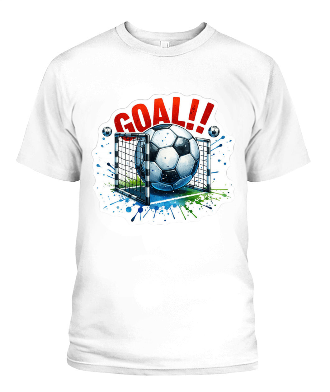 ✨From Every Fan, For Every Match✨-Vibrant "GOAL!!" Soccer Net T-Shirt - Soccer Ball Graphic Fan Tee