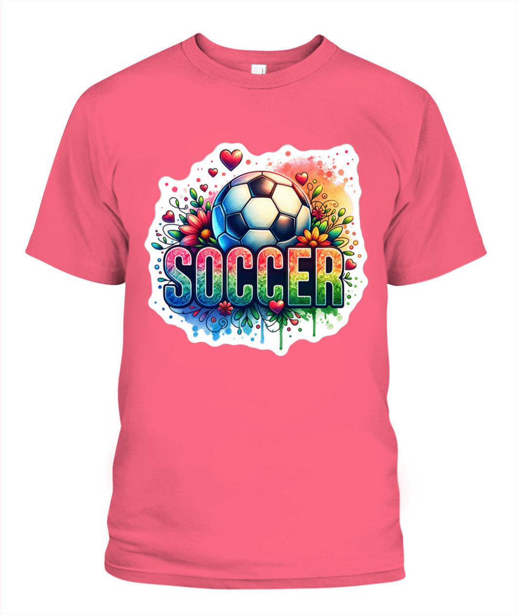 ✨From Every Fan, For Every Match✨-Vibrant Rainbow "SOCCER" Graphic T-Shirt - Colorful Game Day Fan Tee